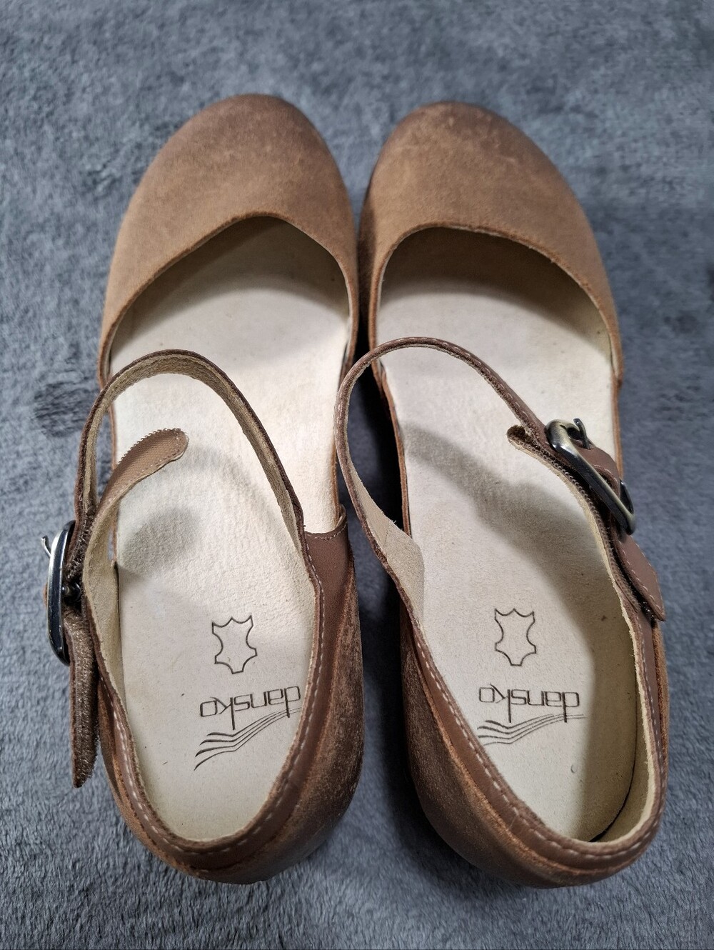 Dansko Mae Women's Tan burnished Suede Mary Jane Lightweight Boho Neutral 10.5 - Picture 10 of 16